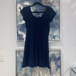 Blue skater dress
